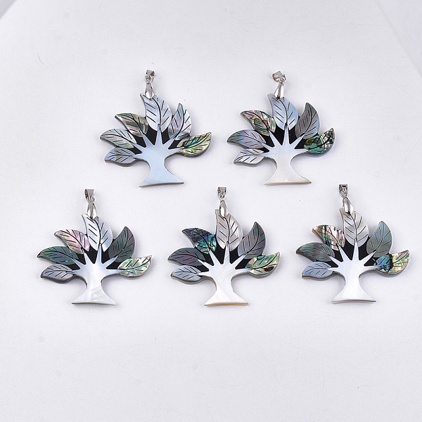 PandaHall Shell Pendants, with Brass Findings, Tree, Platinum, 46x48x3.5~4mm, Hole: 6x4mm Shell Tree
PandaHall Shell Pendants, with Brass Findings, Tree, Platinum, 46x48x3.5~4mm, Hole: 6x4mm Shell Tree