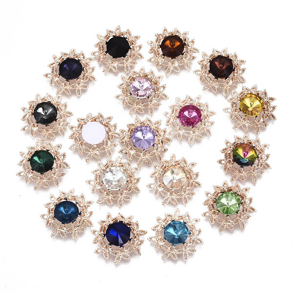 PandaHall Resin Rhinestone Cabochons, with Brass Findings, Flower, Mixed Color, Rose Gold, 22~23x6~8mm Brass Flower Multicolor
PandaHall Resin Rhinestone Cabochons, with Brass Findings, Flower, Mixed Color, Rose Gold, 22~23x6~8mm Brass Flower Multicolor