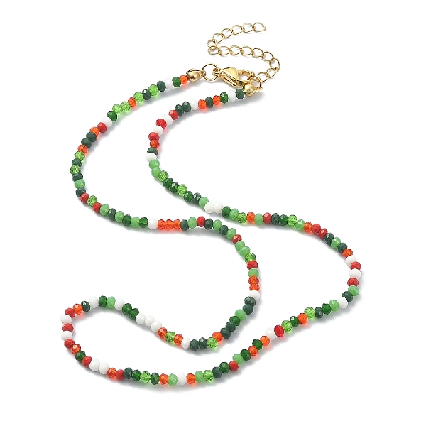PandaHall Glass Beaded Necklaces, with 304 Stainless Steel Lobster Claw Clasps, Faceted, Rondelle, Colorful, 16.14x0.12 inch(41x0.3cm) Glass...
PandaHall Glass Beaded Necklaces, with 304 Stainless Steel Lobster Claw Clasps, Faceted, Rondelle, Colorful, 16.14x0.12 inch(41x0.3cm) Glass...