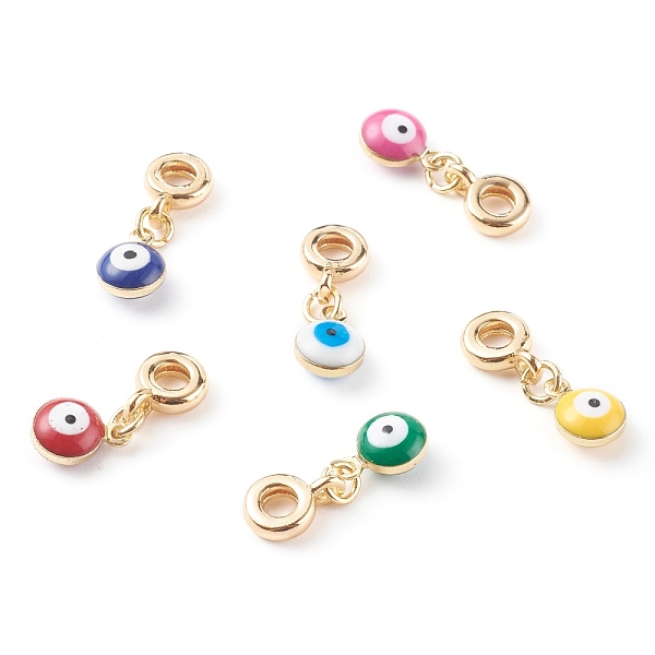 PandaHall Brass Enamel Pendants, with Tube Bails, Flat Round with Evil Eye, Real 18K Gold Plated, Mixed Color, 20mm, Hole: 3mm Brass+Enamel..., Multicolor
PandaHall Brass Enamel Pendants, with Tube Bails, Flat Round with Evil Eye, Real 18K Gold Plated, Mixed Color, 20mm, Hole: 3mm Brass+Enamel..., Multicolor