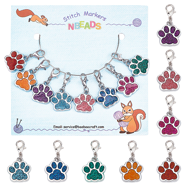 PandaHall 8 Pcs Dog Paw Stitch Markers, 8 Styles Enamel Alloy Crochet Stitch Marker Charms Removable Dangle Locking Stitch Marker for..., Multicolor
PandaHall 8 Pcs Dog Paw Stitch Markers, 8 Styles Enamel Alloy Crochet Stitch Marker Charms Removable Dangle Locking Stitch Marker for..., Multicolor