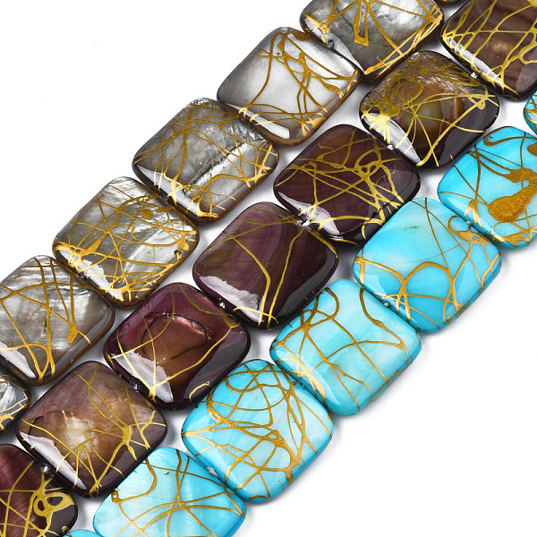 PandaHall Natural Freshwater Shell Beads Strands, Dyed and Drawbench, Square, Mixed Color, 18x18x4.5mm, Hole: 0.7mm, about 22pcs/strand..., Multicolor
PandaHall Natural Freshwater Shell Beads Strands, Dyed and Drawbench, Square, Mixed Color, 18x18x4.5mm, Hole: 0.7mm, about 22pcs/strand..., Multicolor