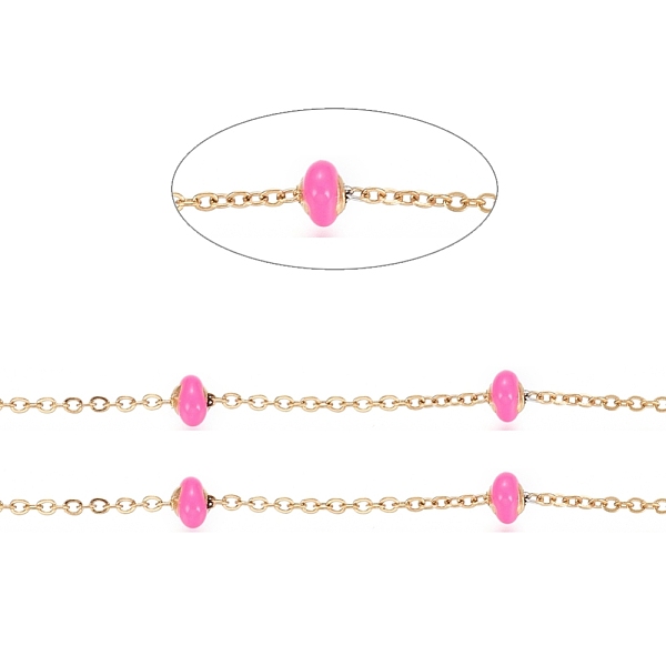 PandaHall Stainless Steel Satellite Chains, with Enamel Beads and Spool, Soldered, Long-Lasting Plated, Flat Round, Golden, Hot Pink...
PandaHall Stainless Steel Satellite Chains, with Enamel Beads and Spool, Soldered, Long-Lasting Plated, Flat Round, Golden, Hot Pink...