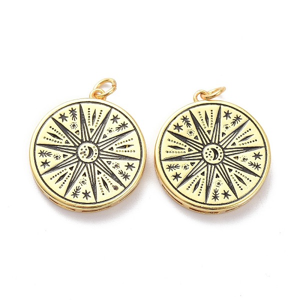 PandaHall 5Pcs Brass Enamel Pendants, with Jump Ring, Long-Lasting Plated, Flat Round with Sun, Black, Real 18K Gold Plated, 22x20x3mm, Jump...
PandaHall 5Pcs Brass Enamel Pendants, with Jump Ring, Long-Lasting Plated, Flat Round with Sun, Black, Real 18K Gold Plated, 22x20x3mm, Jump...
