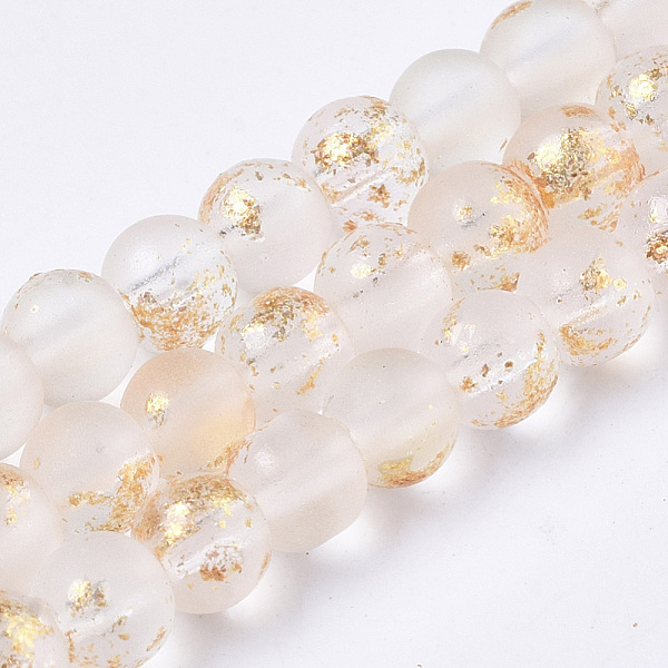 PandaHall Frosted Spray Painted Glass Beads Strands, with Golden Foil, Round, PapayaWhip, 4~5mm, Hole: 0.9~1.2mm, about 95~103pcs/Strand..., Orange
PandaHall Frosted Spray Painted Glass Beads Strands, with Golden Foil, Round, PapayaWhip, 4~5mm, Hole: 0.9~1.2mm, about 95~103pcs/Strand..., Orange