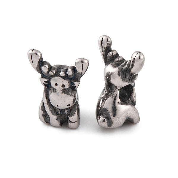 PandaHall 304 Stainless Steel Beads, Deer, Antique Silver, 11x8x6mm, Hole: 2mm 304 Stainless Steel Deer
PandaHall 304 Stainless Steel Beads, Deer, Antique Silver, 11x8x6mm, Hole: 2mm 304 Stainless Steel Deer