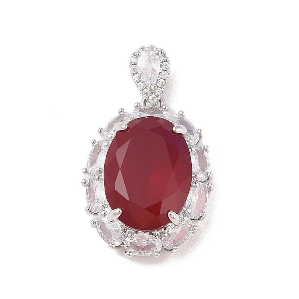 PandaHall Rack Plating Brass Micro Pave Cubic Zirconia Pendants, Long-lasting Plated, Oval, Dark Red, 30mm, Hole: 2.5x6.5mm Brass+Cubic...
PandaHall Rack Plating Brass Micro Pave Cubic Zirconia Pendants, Long-lasting Plated, Oval, Dark Red, 30mm, Hole: 2.5x6.5mm Brass+Cubic...