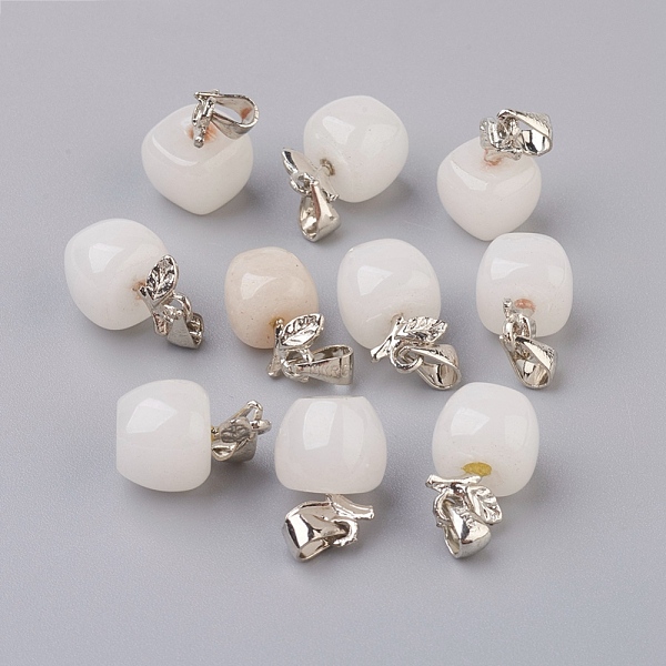 PandaHall Natural White Jade Pendants, with Platinum Tone Brass Findings, Apple, 15x10mm, Hole: 2.5x6mm White Jade Fruit
PandaHall Natural White Jade Pendants, with Platinum Tone Brass Findings, Apple, 15x10mm, Hole: 2.5x6mm White Jade Fruit