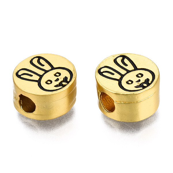 PandaHall Alloy Enamel Beads, Matte Style, Cadmium Free & Lead Free, Flat Round with Rabbit, Black, 10x5.5mm, Hole: 3mm Alloy+Enamel Flat...
PandaHall Alloy Enamel Beads, Matte Style, Cadmium Free & Lead Free, Flat Round with Rabbit, Black, 10x5.5mm, Hole: 3mm Alloy+Enamel Flat...