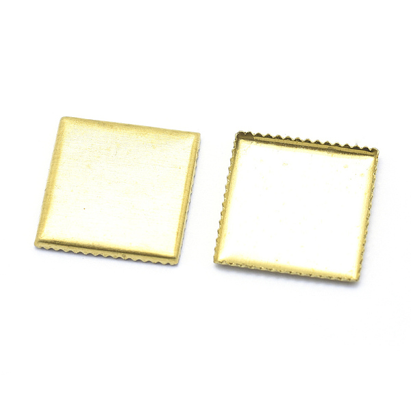PandaHall Brass Milled Edge Bezel Cups, Cabochon Settings, Lead Free & Cadmium Free & Nickel Free, Square, Raw(Unplated), Tray: 14x14mm...
PandaHall Brass Milled Edge Bezel Cups, Cabochon Settings, Lead Free & Cadmium Free & Nickel Free, Square, Raw(Unplated), Tray: 14x14mm...