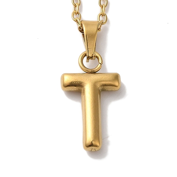 PandaHall Vacuum Plating 201 Stainless Steel Necklaces, Letter, Letter T, 17.80 inch(45.2cm), Pendant: 22x9.8x3mm 201 Stainless Steel Letter...
PandaHall Vacuum Plating 201 Stainless Steel Necklaces, Letter, Letter T, 17.80 inch(45.2cm), Pendant: 22x9.8x3mm 201 Stainless Steel Letter...