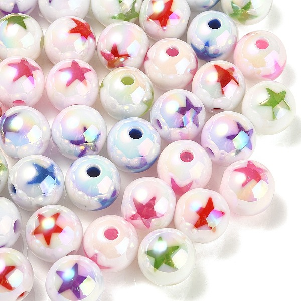 PandaHall 100Pcs 5 Styles UV Plating Opaque Acrylic Beads, Round with Star Pattern, Mixed Color, 16x15mm, Hole: 3.8mm, 20pcs/style Acrylic..., Multicolor
PandaHall 100Pcs 5 Styles UV Plating Opaque Acrylic Beads, Round with Star Pattern, Mixed Color, 16x15mm, Hole: 3.8mm, 20pcs/style Acrylic..., Multicolor