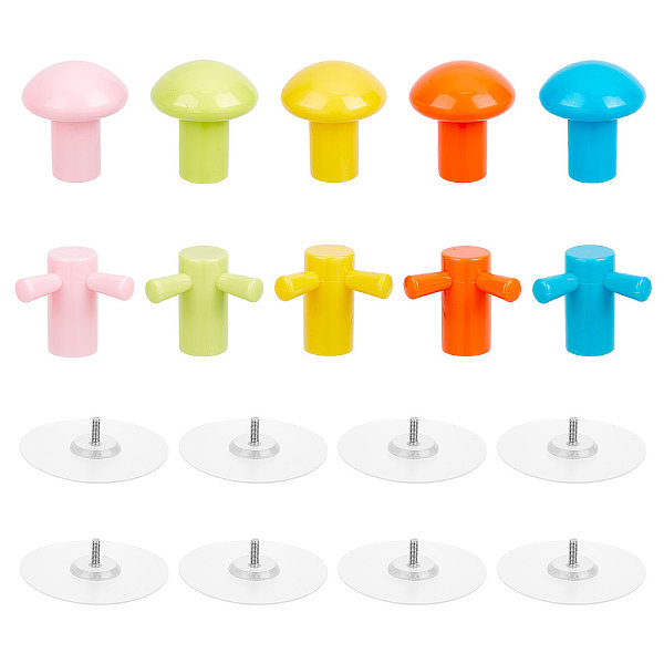 PandaHall Gorgecraft 2 Sets 2 Style PP Knob Wall Hook Hangers, No Punch Traceless Door Hooks, with Adhesive PVC Base, Mushroom/Branch Shape..., Multicolor
PandaHall Gorgecraft 2 Sets 2 Style PP Knob Wall Hook Hangers, No Punch Traceless Door Hooks, with Adhesive PVC Base, Mushroom/Branch Shape..., Multicolor