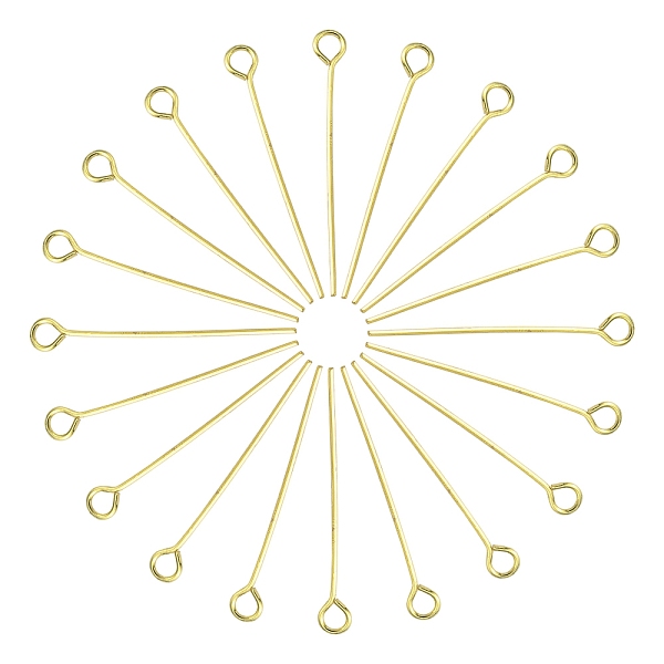 PandaHall Brass Eye Pins, Jewelry Making Findings, Real 18K Gold Plated, 24 Gauge, 25x0.5mm Brass
PandaHall Brass Eye Pins, Jewelry Making Findings, Real 18K Gold Plated, 24 Gauge, 25x0.5mm Brass