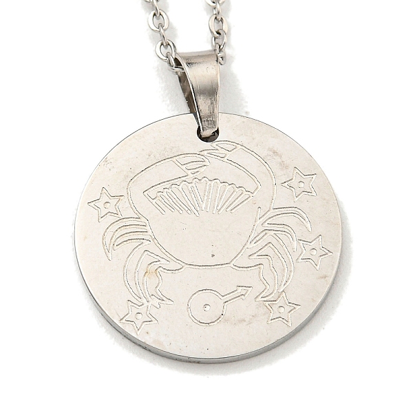 PandaHall Constellation Pendant Necklaces, 304 Stainless Steel Cable Chain Necklaces, Cancer, 19.96 inch(50.7cm) 304 Stainless Steel Cancer
PandaHall Constellation Pendant Necklaces, 304 Stainless Steel Cable Chain Necklaces, Cancer, 19.96 inch(50.7cm) 304 Stainless Steel Cancer