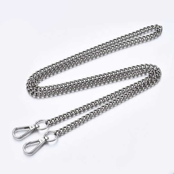 PandaHall Bag Chains Straps, Iron Curb Link Chains, with Alloy Swivel Clasps, for Bag Replacement Accessories, Platinum, 1200x7.5mm Iron
PandaHall Bag Chains Straps, Iron Curb Link Chains, with Alloy Swivel Clasps, for Bag Replacement Accessories, Platinum, 1200x7.5mm Iron