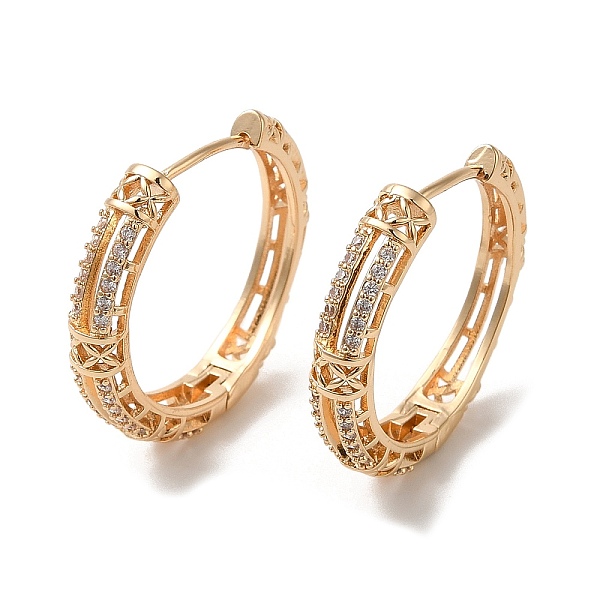 PandaHall Brass Micro Pave Cubic Zirconia Hoop Earrings, Hollow Flower, Light Gold, 27x28x5mm Brass Flower Clear
PandaHall Brass Micro Pave Cubic Zirconia Hoop Earrings, Hollow Flower, Light Gold, 27x28x5mm Brass Flower Clear