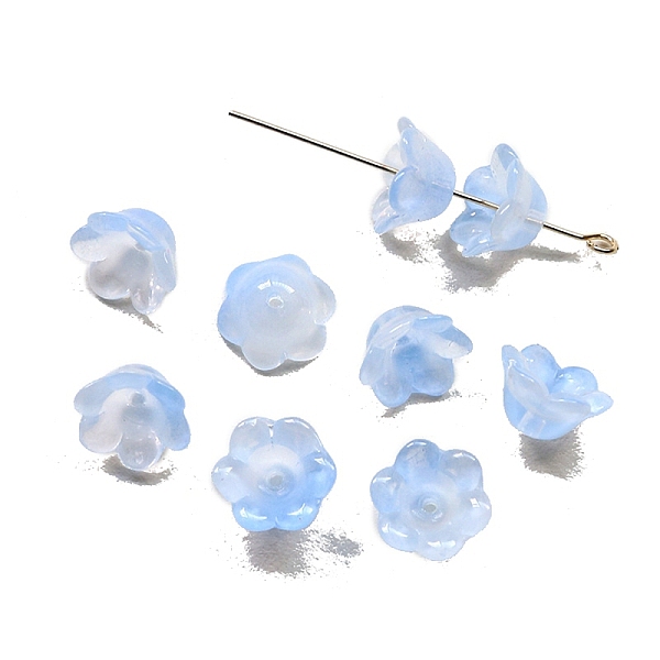 PandaHall Handmade Lampwork Beads Cap, 6-Petal, Flower, Light Sky Blue, 12x7mm Lampwork
PandaHall Handmade Lampwork Beads Cap, 6-Petal, Flower, Light Sky Blue, 12x7mm Lampwork