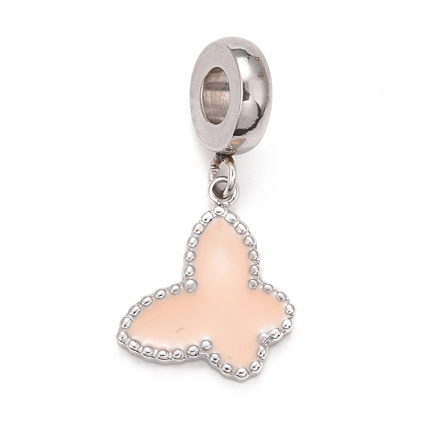 PandaHall 304 Stainless Steel European Dangle Charms, Large Hole Pendants, with Enamel, Stainless Steel Color, Butterfly, Light Salmon, 26mm...
PandaHall 304 Stainless Steel European Dangle Charms, Large Hole Pendants, with Enamel, Stainless Steel Color, Butterfly, Light Salmon, 26mm...