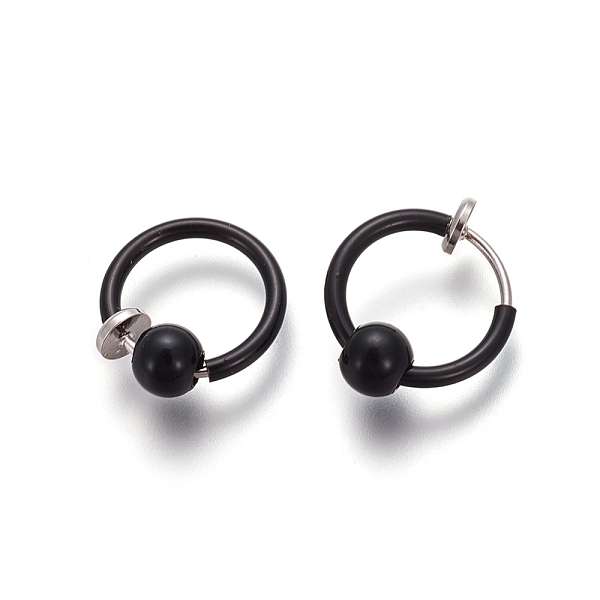 PandaHall Electroplate Brass Retractable Clip-on Earrings, Non Piercing Spring Hoop Earrings, Cartilage Earring, with Removable Beads, Black...
PandaHall Electroplate Brass Retractable Clip-on Earrings, Non Piercing Spring Hoop Earrings, Cartilage Earring, with Removable Beads, Black...