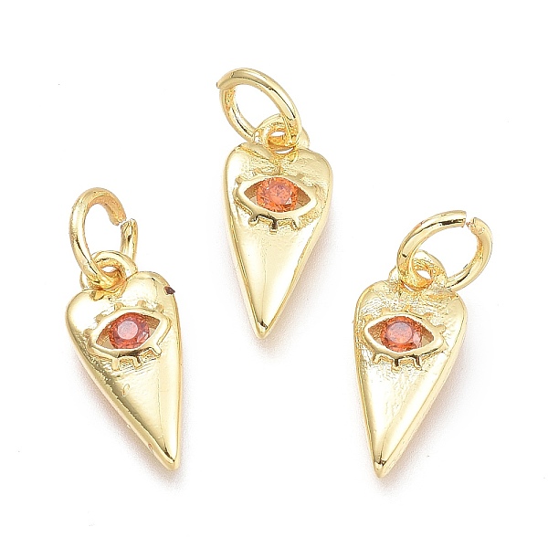 PandaHall Brass Micro Pave Cubic Zirconia Pendants, with Jump Ring, Heart with Eye, Real 18K Gold Plated, Light Salmon, 12x5.5x2.3mm, Jump...
PandaHall Brass Micro Pave Cubic Zirconia Pendants, with Jump Ring, Heart with Eye, Real 18K Gold Plated, Light Salmon, 12x5.5x2.3mm, Jump...