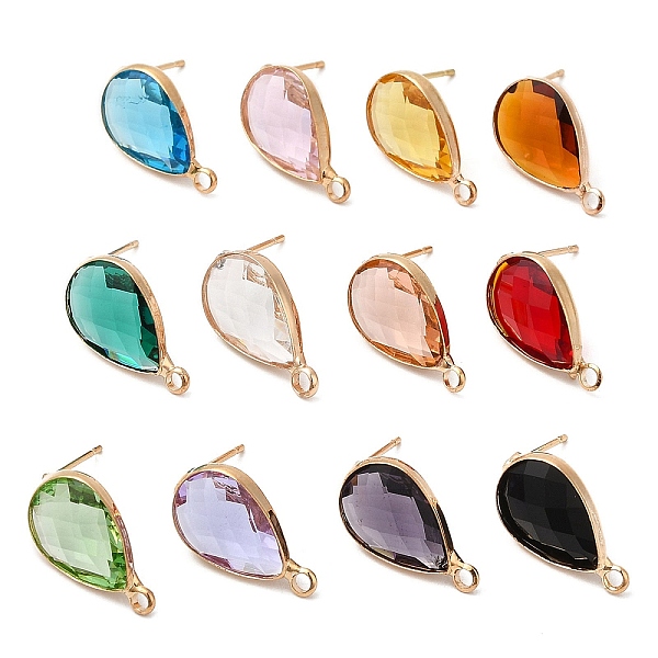 PandaHall Brass Stud Earring Findings, with Glass and 304 Stainless Steel Pins & Horizontal Loops, Light Glod, Teardrop, Mixed Color..., Multicolor
PandaHall Brass Stud Earring Findings, with Glass and 304 Stainless Steel Pins & Horizontal Loops, Light Glod, Teardrop, Mixed Color..., Multicolor