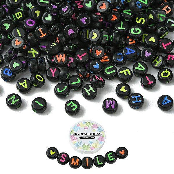 PandaHall DIY Bracelet Making Kits, Including Letter & Heart Flat Round Acrylic Beads, Elastic Thread, Mixed Color, 550Pcs/bag Acrylic..., Multicolor
PandaHall DIY Bracelet Making Kits, Including Letter & Heart Flat Round Acrylic Beads, Elastic Thread, Mixed Color, 550Pcs/bag Acrylic..., Multicolor
