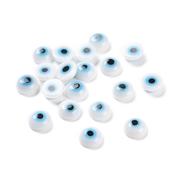 PandaHall Handmade Lampwork Evil Eye Cabochons, Flat Round, White, 6x2mm Lampwork Eye White
PandaHall Handmade Lampwork Evil Eye Cabochons, Flat Round, White, 6x2mm Lampwork Eye White