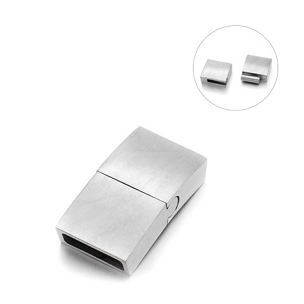 PandaHall Matte 304 Stainless Steel Rectangle Magnetic Clasps with Glue-in Ends, Stainless Steel Color, 30x17x5mm, Hole: 15x3mm 304...
PandaHall Matte 304 Stainless Steel Rectangle Magnetic Clasps with Glue-in Ends, Stainless Steel Color, 30x17x5mm, Hole: 15x3mm 304...