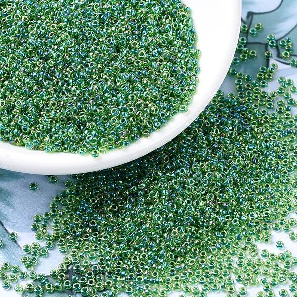 PandaHall MIYUKI Round Rocailles Beads, Japanese Seed Beads, (RR341) Green Lined Chartreuse AB, 11/0, 2x1.3mm, Hole: 0.8mm, about...
PandaHall MIYUKI Round Rocailles Beads, Japanese Seed Beads, (RR341) Green Lined Chartreuse AB, 11/0, 2x1.3mm, Hole: 0.8mm, about...
