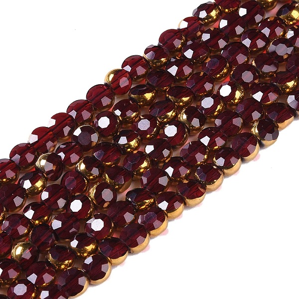 PandaHall Electroplate Glass Beads Strands, Full Plated, Faceted, Flat Round, Dark Red, 4x4.5x3.5mm, Hole: 0.8mm, about 74pcs/strand...
PandaHall Electroplate Glass Beads Strands, Full Plated, Faceted, Flat Round, Dark Red, 4x4.5x3.5mm, Hole: 0.8mm, about 74pcs/strand...