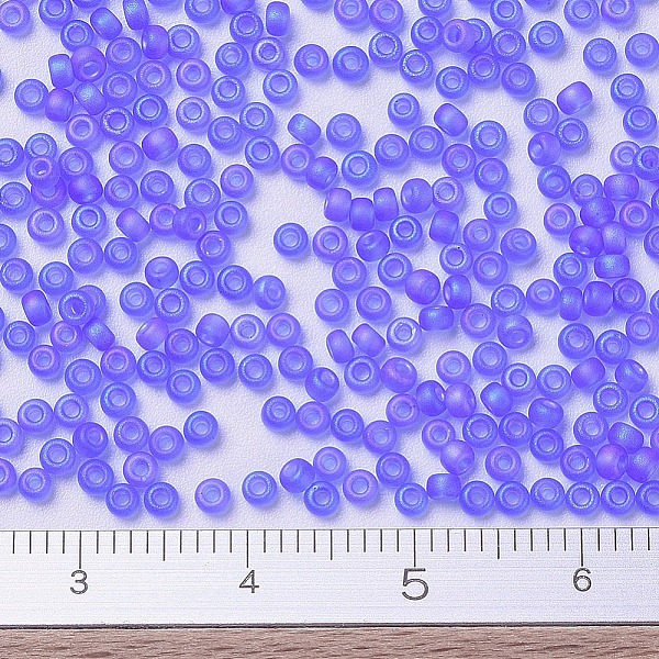 PandaHall MIYUKI Round Rocailles Beads, Japanese Seed Beads, 11/0, (RR150FR) Matte Transparent Sapphire AB, 2x1.3mm, Hole: 0.8mm, about..., Blue
PandaHall MIYUKI Round Rocailles Beads, Japanese Seed Beads, 11/0, (RR150FR) Matte Transparent Sapphire AB, 2x1.3mm, Hole: 0.8mm, about..., Blue