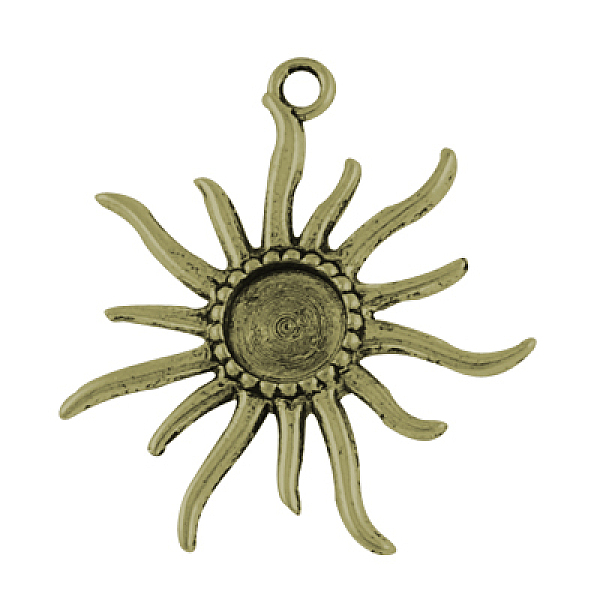 PandaHall Tibetan Alloy Flower Pendant Cabochon Bezel Settings, Lead Free & Cadmium Free & Nickel Free, Antique Bronze, 50x47x3mm, Hole: 4mm...
PandaHall Tibetan Alloy Flower Pendant Cabochon Bezel Settings, Lead Free & Cadmium Free & Nickel Free, Antique Bronze, 50x47x3mm, Hole: 4mm...