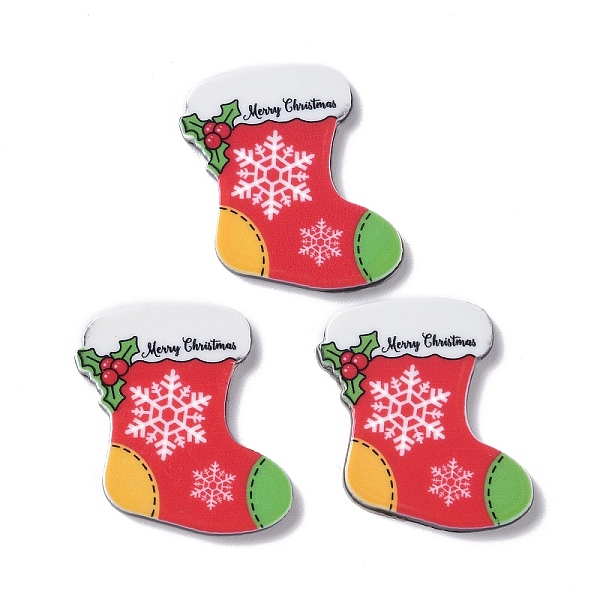 PandaHall Christmas Style Printed Acrylic Cabochons, Christmas Socking, 32x30x2.5mm Acrylic Christmas Socking Red
PandaHall Christmas Style Printed Acrylic Cabochons, Christmas Socking, 32x30x2.5mm Acrylic Christmas Socking Red