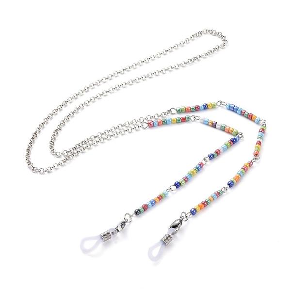 PandaHall Eyeglasses Chains, Neck Strap for Eyeglasses, with Brass Rolo Chains, Glass Seed Beads, 304 Stainless Steel Lobster Claw Clasps..., Multicolor
PandaHall Eyeglasses Chains, Neck Strap for Eyeglasses, with Brass Rolo Chains, Glass Seed Beads, 304 Stainless Steel Lobster Claw Clasps..., Multicolor