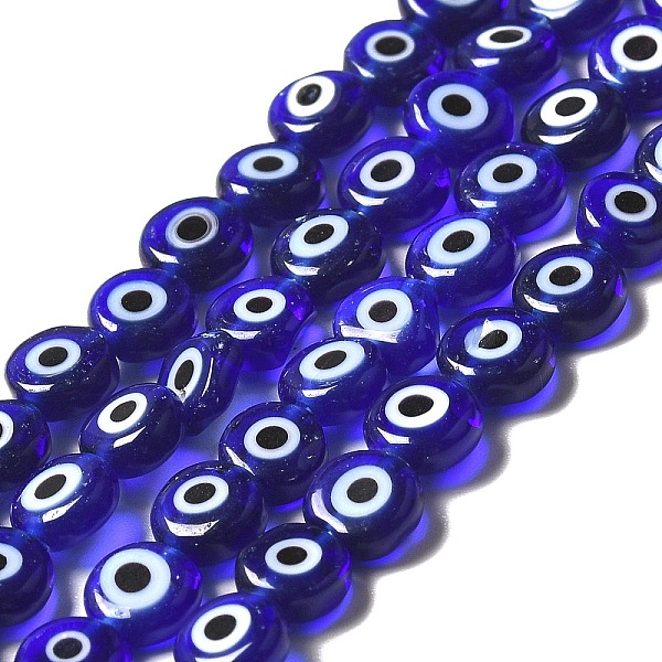 PandaHall Handmade Evil Eye Lampwork Flat Round Bead Strands, Blue, 6x3mm, Hole: 1mm, about 65pcs/strand, 14 inch Lampwork Evil Eye Blue
PandaHall Handmade Evil Eye Lampwork Flat Round Bead Strands, Blue, 6x3mm, Hole: 1mm, about 65pcs/strand, 14 inch Lampwork Evil Eye Blue