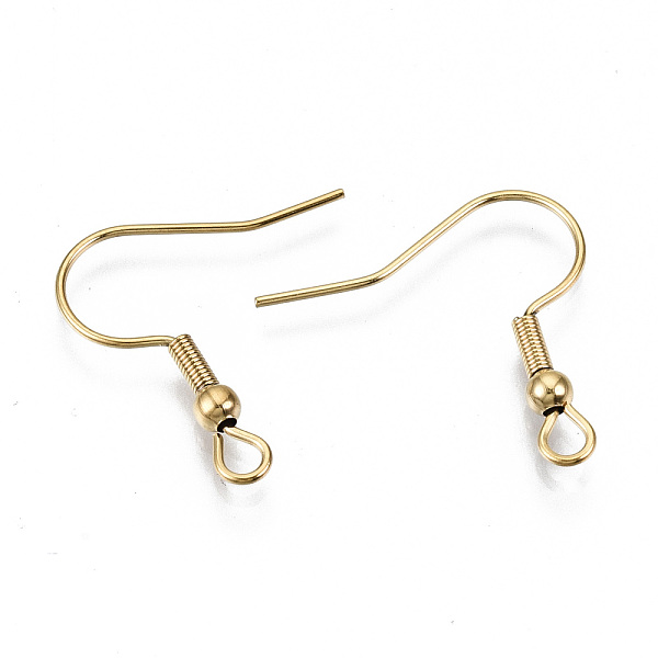 PandaHall 304 Stainless Steel Earring Hooks, Ear Wire, with Horizontal Loop, Cadmium Free & Nickel Free & Lead Free, Golden, 20~22x22mm...
PandaHall 304 Stainless Steel Earring Hooks, Ear Wire, with Horizontal Loop, Cadmium Free & Nickel Free & Lead Free, Golden, 20~22x22mm...