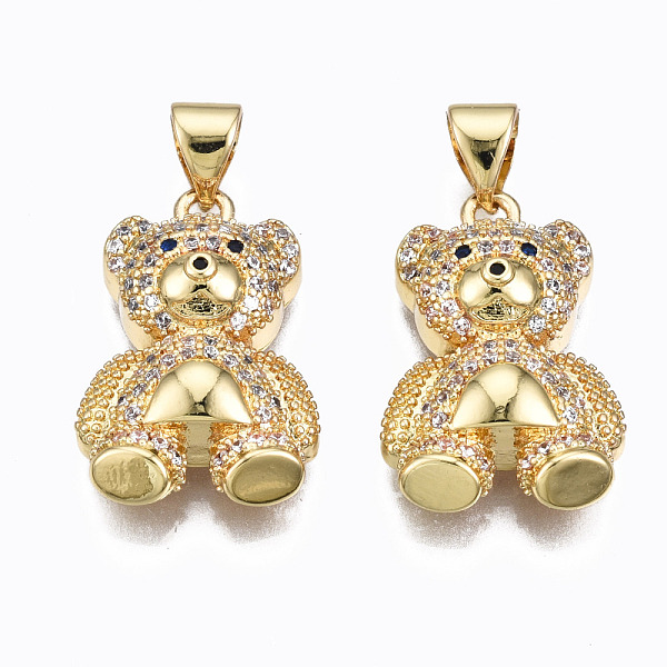 PandaHall Brass Micro Pave clear Cubic Zirconia Pendants, Nickel free, Bear, Real 16K Gold Plated, 20x13x6mm, Hole: 3x5mm Brass+Cubic...
PandaHall Brass Micro Pave clear Cubic Zirconia Pendants, Nickel free, Bear, Real 16K Gold Plated, 20x13x6mm, Hole: 3x5mm Brass+Cubic...