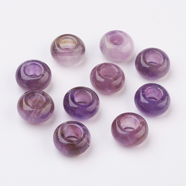 PandaHall Natural Amethyst European Beads, Large Hole Beads, Rondelle, 14x7~8mm, Hole: 6mm Amethyst Rondelle
PandaHall Natural Amethyst European Beads, Large Hole Beads, Rondelle, 14x7~8mm, Hole: 6mm Amethyst Rondelle