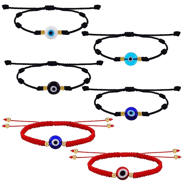 PandaHall Adjustable Nylon Threads Braided Bead Bracelets, with Evil Eye Lampwork Beads and Brass Spacer Beads, Golden, Mixed Color..., Multicolor
PandaHall Adjustable Nylon Threads Braided Bead Bracelets, with Evil Eye Lampwork Beads and Brass Spacer Beads, Golden, Mixed Color..., Multicolor