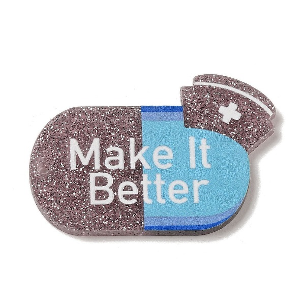 PandaHall Nurse's Day Acrylic Keychain Pendants, with Glitter, Pill, 27x40x2mm, Hole: 1.5mm Acrylic Others Gray
PandaHall Nurse's Day Acrylic Keychain Pendants, with Glitter, Pill, 27x40x2mm, Hole: 1.5mm Acrylic Others Gray