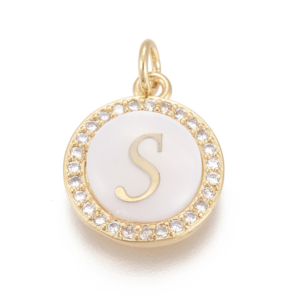PandaHall Brass Micro Pave Cubic Zirconia Pendants, with Shell, Long-Lasting Plated, Lead Free & Cadmium Free & Nickel Free, Real 18K Gold..., Clear
PandaHall Brass Micro Pave Cubic Zirconia Pendants, with Shell, Long-Lasting Plated, Lead Free & Cadmium Free & Nickel Free, Real 18K Gold..., Clear