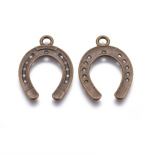 PandaHall Tibetan Style Alloy Horseshoe Pendants, Cadmium Free & Lead Free & Nickel Free, Antique Bronze, 30x22x2mm, Hole: 2mm Alloy Letter
PandaHall Tibetan Style Alloy Horseshoe Pendants, Cadmium Free & Lead Free & Nickel Free, Antique Bronze, 30x22x2mm, Hole: 2mm Alloy Letter