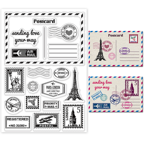 PandaHall GLOBLELAND Vintage Postcard Clear Stamps Envelope Postage Stamp Postmark Silicone Clear Stamp Seals for Cards Making DIY...
PandaHall GLOBLELAND Vintage Postcard Clear Stamps Envelope Postage Stamp Postmark Silicone Clear Stamp Seals for Cards Making DIY...