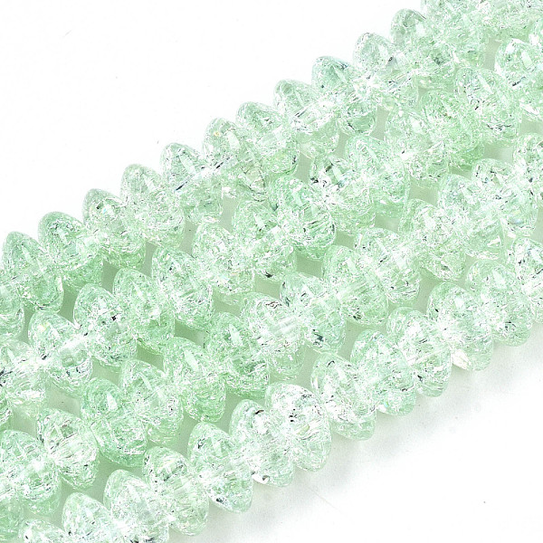 PandaHall Crackle Glass Beads, Dyed & Heated, Rondelle, Light Green, 8x4mm, Hole: 1mm, about 89~95pcs/strand, 15.16~15.55 inch(38.5~39.5cm)...
PandaHall Crackle Glass Beads, Dyed & Heated, Rondelle, Light Green, 8x4mm, Hole: 1mm, about 89~95pcs/strand, 15.16~15.55 inch(38.5~39.5cm)...