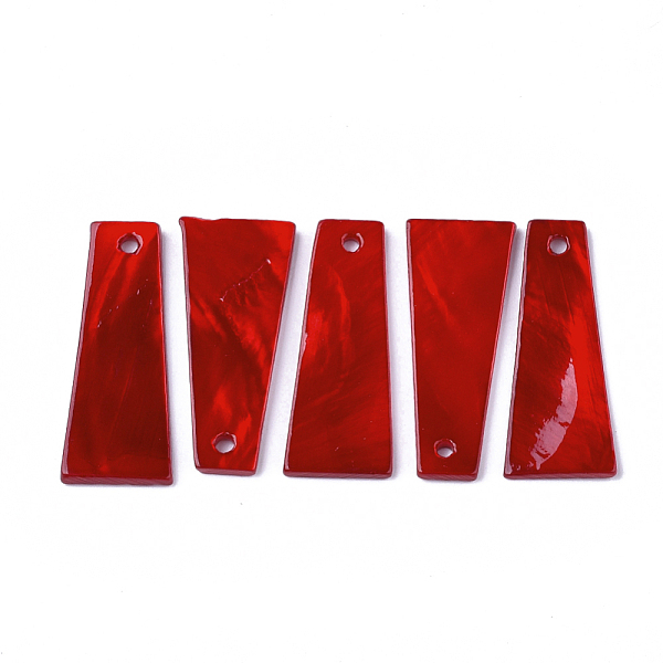 PandaHall Freshwater Shell Pendants, Spray Painted, Trapezoid, Red, 31x12~13x1.5~2mm, Hole: 1.8mm Freshwater Shell Trapezoid Red
PandaHall Freshwater Shell Pendants, Spray Painted, Trapezoid, Red, 31x12~13x1.5~2mm, Hole: 1.8mm Freshwater Shell Trapezoid Red