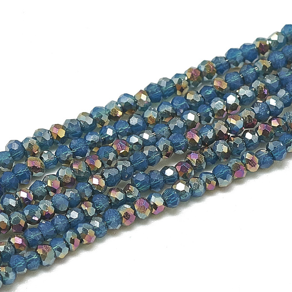 PandaHall Electroplate Opaque Solid Color Glass Beads Strands, Faceted, Half Plated, Rondelle, Steel Blue, 2x1.5mm, Hole: 0.7mm, about...
PandaHall Electroplate Opaque Solid Color Glass Beads Strands, Faceted, Half Plated, Rondelle, Steel Blue, 2x1.5mm, Hole: 0.7mm, about...