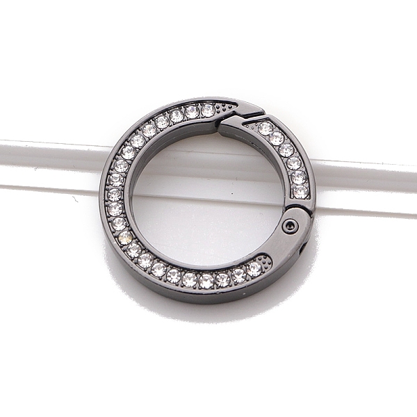 PandaHall Zinc Alloy Spring Gate Rings, with Crystal Rhinestone, Rings, Gunmetal, 35x5mm Alloy+Rhinestone
PandaHall Zinc Alloy Spring Gate Rings, with Crystal Rhinestone, Rings, Gunmetal, 35x5mm Alloy+Rhinestone