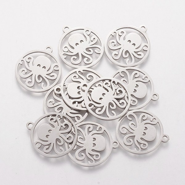 PandaHall 201 Stainless Steel Pendants, Flat Round with Octopus, Stainless Steel Color, 22.5x20x1.1mm, Hole: 1.5mm 201 Stainless Steel Flat...
PandaHall 201 Stainless Steel Pendants, Flat Round with Octopus, Stainless Steel Color, 22.5x20x1.1mm, Hole: 1.5mm 201 Stainless Steel Flat...