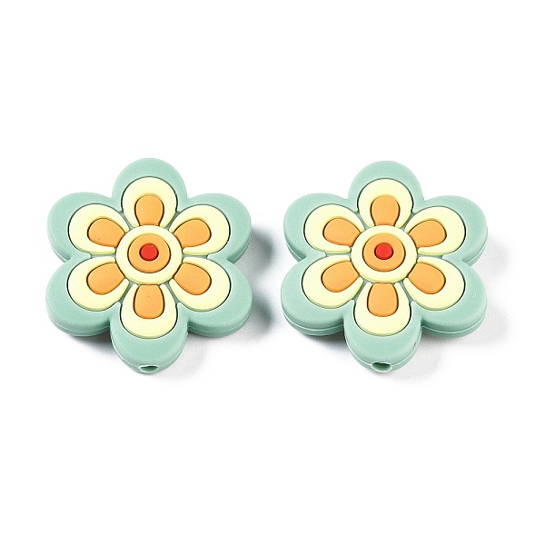 PandaHall Food Grade Silicone Focal Beads, Silicone Teething Beads, Flower, 30x27x7mm, Hole: 2mm Silicone Flower
PandaHall Food Grade Silicone Focal Beads, Silicone Teething Beads, Flower, 30x27x7mm, Hole: 2mm Silicone Flower